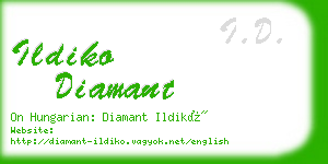 ildiko diamant business card